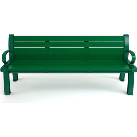Frog Furnishings Heritage 5' Recycled Plastic Bench Green Bench/Green Frame PB 5GREGFHER