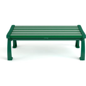 Frog Furnishings Heritage 5' Recycled Plastic Bench Backless Green Bench/Green Frame PB 5GREGFHERBAC