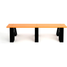 Frog Furnishings Sport 6' Recycled Plastic Bench Cedar Bench/Black Frame PB 6CEDSPOE