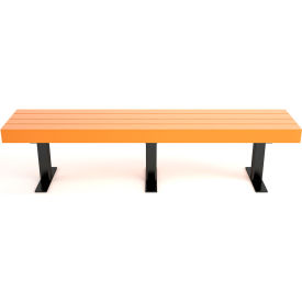 Frog Furnishings Trailside 6' Recycled Plastic Bench Cedar Bench/Black Frame PB 6CEDTRA