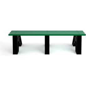 Frog Furnishings Sport 6' Recycled Plastic Bench Green Bench/Black Frame PB 6GRESPOE