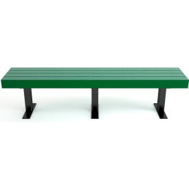 Frog Furnishings Trailside 6' Recycled Plastic Bench Green Bench/Black Frame PB 6GRETRA