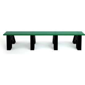 Frog Furnishings Sport 8' Recycled Plastic Bench Green Bench/Black Frame PB 8GRESPOE