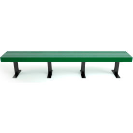 Frog Furnishings Trailside 8' Recycled Plastic Bench Green Bench/Black Frame PB 8GRETRA
