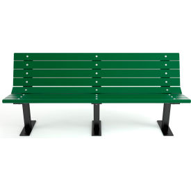 Frog Furnishings Contour 6' Recycled Plastic Bench Green Bench/Black Frame PB 6GREBFCON