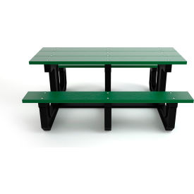 Frog Furnishings Park Place 6' Recycled Plastic Picnic Table Green PB 6GREPARKP