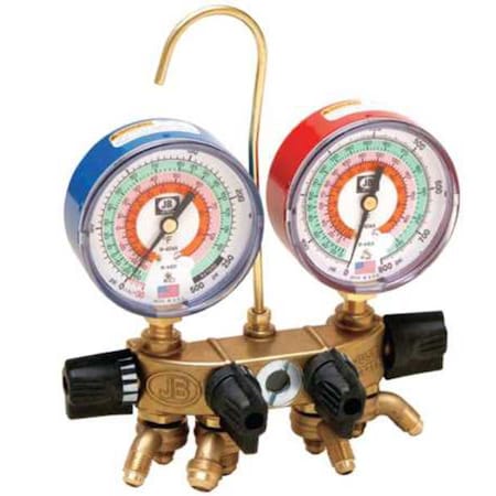 Manifold Gauge Kit, 5 ft L, 3/8 in Gauge MPN:26133