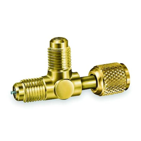 90 Degree Angle Quick Coupler Access Tee, 1/4 in x 1/4 in, Brass MPN:A34000