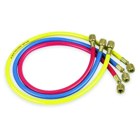 Manifold Hose Set, Low Loss, Connection Size 1/4 in Female, 30 Deg Angle, Number of Hoses 3, 60 in L MPN:CCLS-60