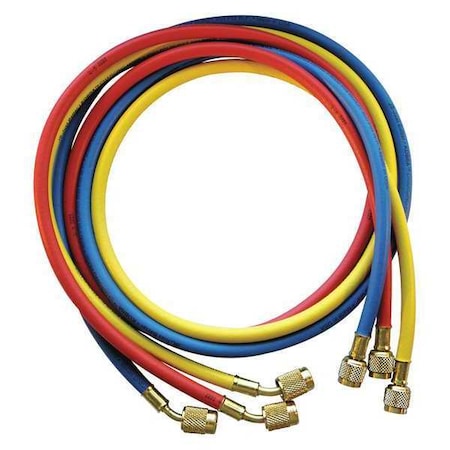 Manifold Hose Set, 60 In, Red, Yellow, Blue MPN:CCLS5-60
