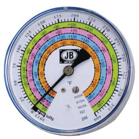 Gauge, 4 In Dia., Low Side, Blue, 400 psi MPN:M2-400