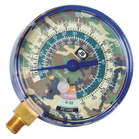 Gauge, 3-1/8 In Dia, Low Side, Camo, 500 psi MPN:M2-924CM