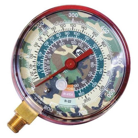 Gauge, 3-1/8In Dia, High Side, Camo, 800 psi MPN:M2-925CM