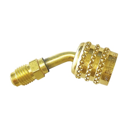 Adapter, 45 Deg, 1/2 in L, Brass, 800 psi MPN:QC-A2L-LH45
