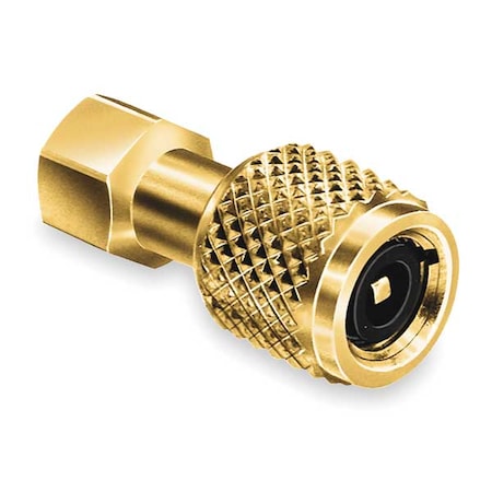 Quick Coupler, 1/4 QC x 1/8 in FE NPT, Right Handed, 180 Degrees, 3 in L, Brass MPN:QC-S4A