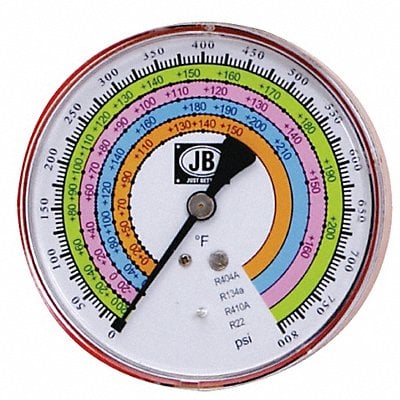 Gauge 4 In Dia High Side Red 800 psi MPN:M2-405