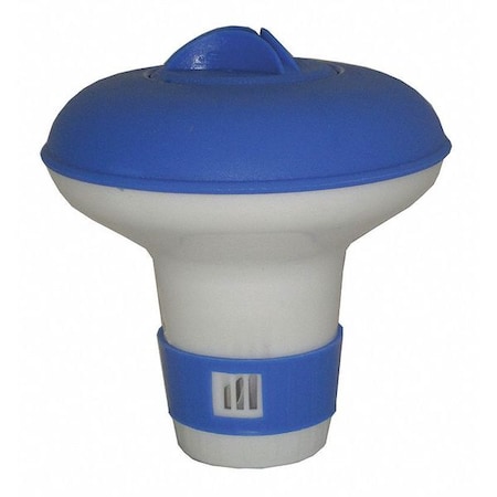 Chemical Dispenser, Plastic, Blue/Wht, 6