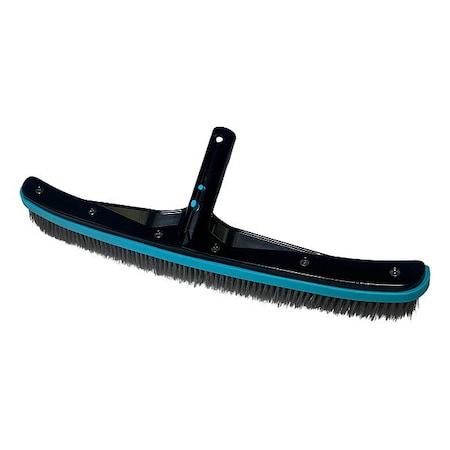 Pool Brush, Al, Black/Gray/Enameled, 18
