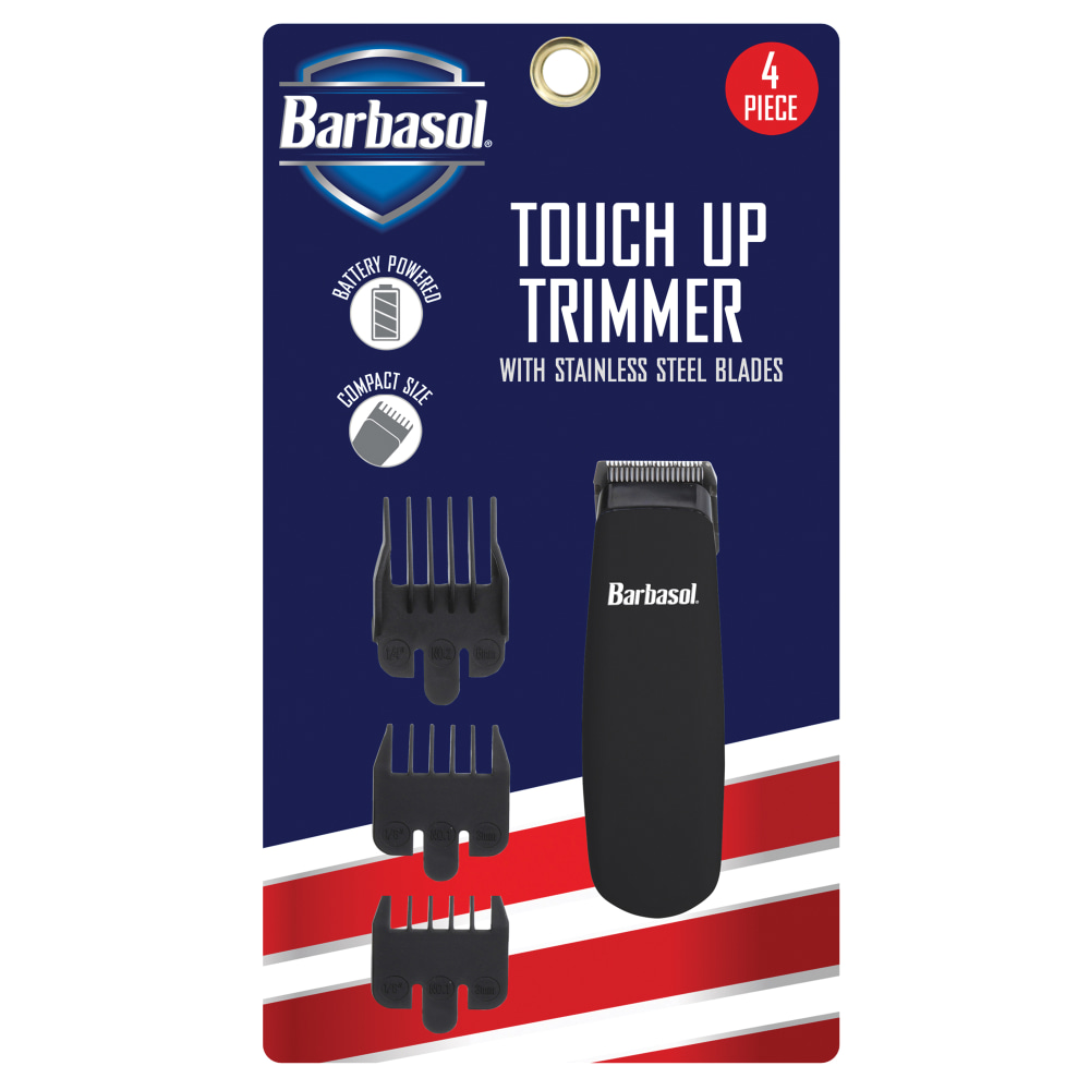 Barbasol Battery-Powered Portable Touch-Up Trimmer, Black MPN:CBT1-3500-BLK