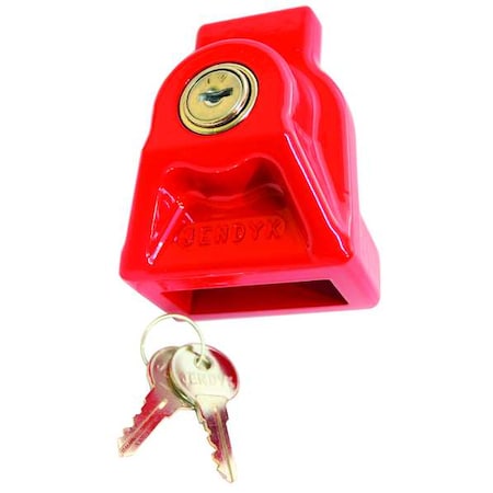 Gladhand Lock, Keyed Alike, 2 Keys, 1 7/8 in x 3/4 in Port Size, Aluminum, Red MPN:GHAL-KA