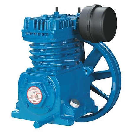 Air Compressor Pump, 1 hp, 2 hp, 1 Stage, 32 fl oz Oil Capacity, 2 Cylinder MPN:KU-PUMP