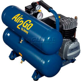 Jenny® A2G246-HC4V-115/1 Portable Electric Air Compressor 2HP 4.8 Gallon Twin Stack 4 CFM A2G246-HC4V-115/1