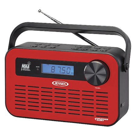 Portable Weather Radio, Red MPN:JEP-250