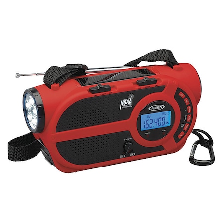 Portable Weather Radio, Color Red MPN:JEP-650