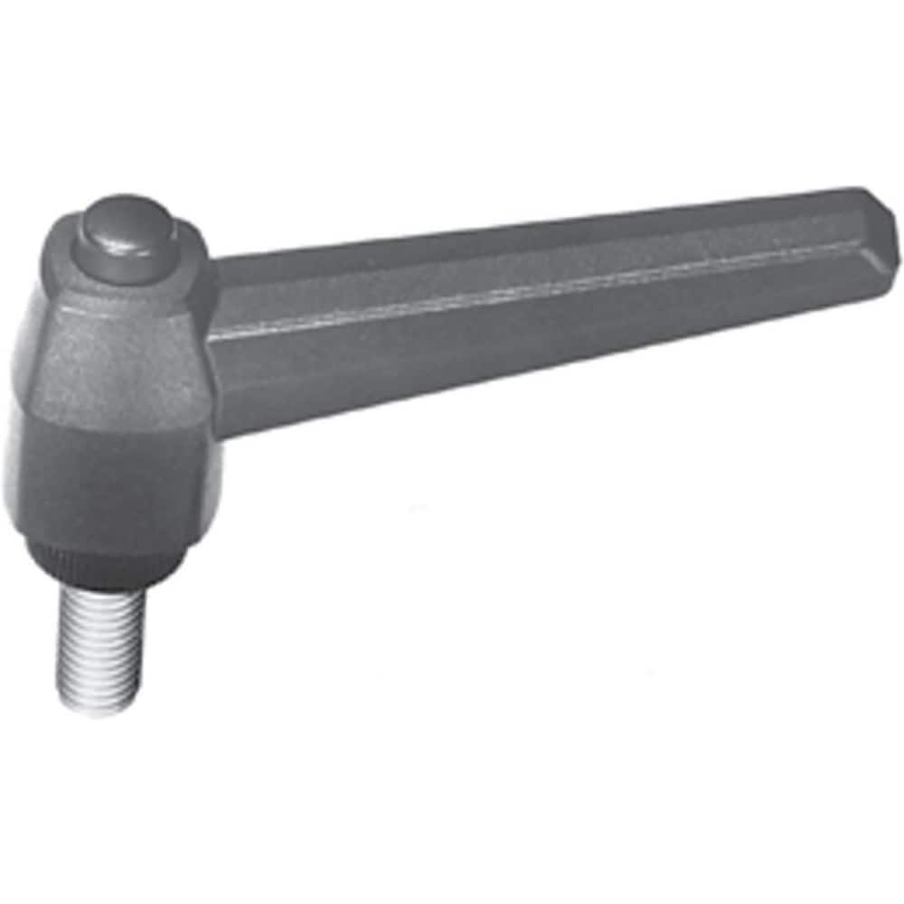 Clamp Handle Grips; For Use With: Rod Ends for Clamping Tank Covers; Locking Lids or Any Fast Spin Locking Application; Grip Length (mm): 150.00; Material: Aluminum; Spindle Thread Size: M16; UNSPSC Code: 40151566 MPN:39956