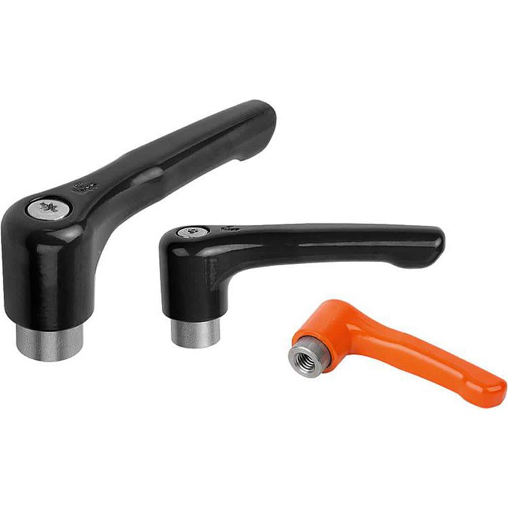 Clamp Handle Grips; For Use With: Small Tools; Utensils; Gauges; Grip Length: 3.6000; Material: Die Cast Zinc; Spindle Thread Size: 3/8-16; UNSPSC Code: 40151566 MPN:40507