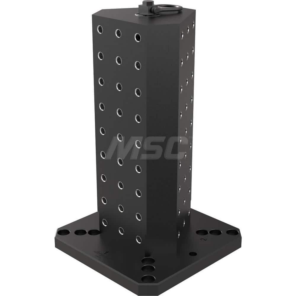 Fixture Columns, Column Shape: T-Style, Square Size: 5.7, Overall Height: 19 in, Base Width: 300 mm, Material: Aluminum, Overall Height (Inch): 19 in MPN:69302