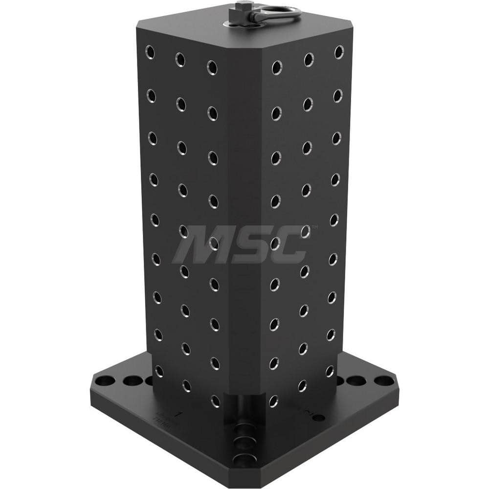 Fixture Columns, Column Shape: T-Style, Square Size: 5.8, Overall Height: 19 in, Base Width: 300 mm, Material: Aluminum, Overall Height (Inch): 19 in MPN:69304