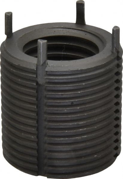 Thread Locking Insert: 7/8-9 Internal Thread, 1-1/4-12 External Thread, UNC, 1-1/4