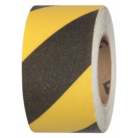 Coarse Grade Anti Slip Roll Vinyl, Adhesive: Acrylic Black/Yellow, 3