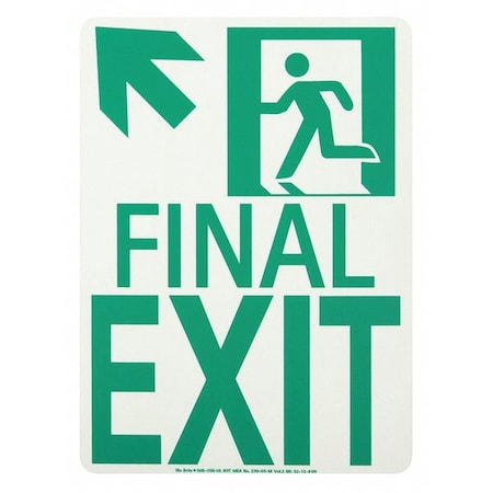 Final Exit Running Man Upper Left Arrow MPN:50R-3SN-UL