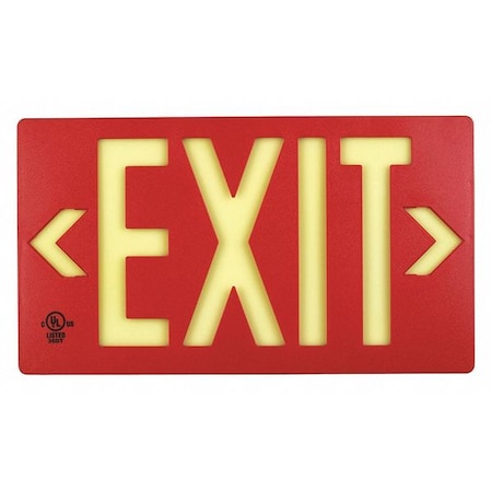 Exit Red Frame, PF100, Double Sided MPN:7052-100-B