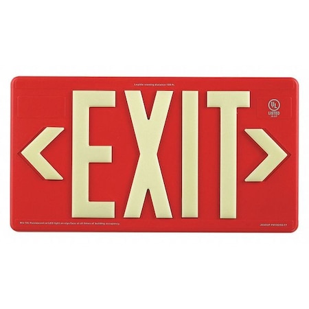 Exit Sign, PM100, Red Double Sided MPN:7072-B