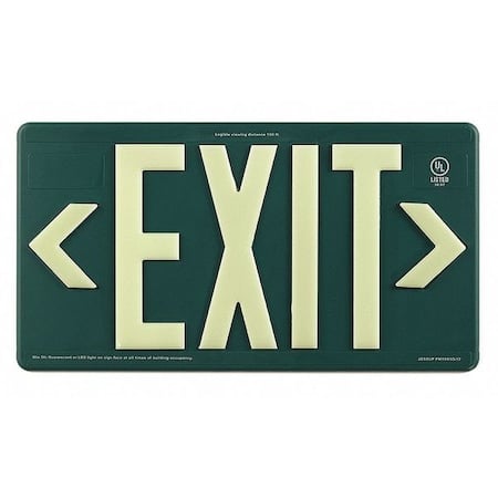 Exit, Green, PM100, Single Sided MPN:7080-B