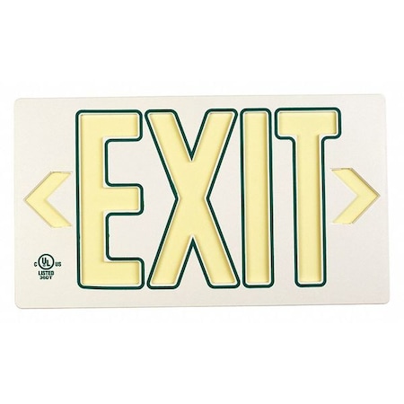 Exit, PF50, White w/Green Outline Double MPN:7122-B