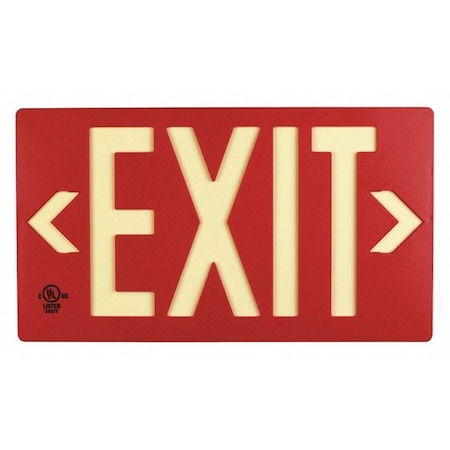 Exit Sign, PM75, Red w/PL Double MPN:75-7072-B