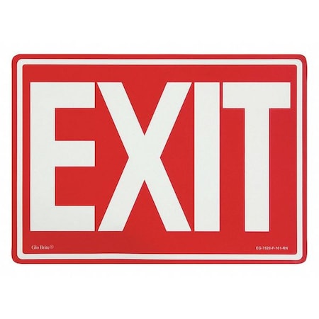 Exit Sign, Photoluminescent On Red MPN:EG-7520-F-101-RN