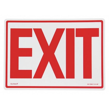 Exit Sign, Red On Photoluminescent MPN:EG-7520-F-101-RP
