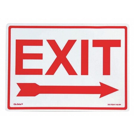 Exit Right Arrow, Red ON PL, 14
