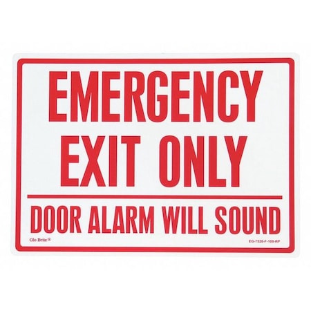 Emergency Exit Alarm, Red On PL, 14