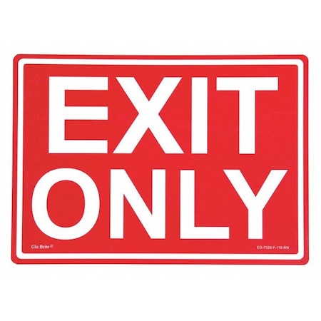 Exit Only, Red w/PL, 14