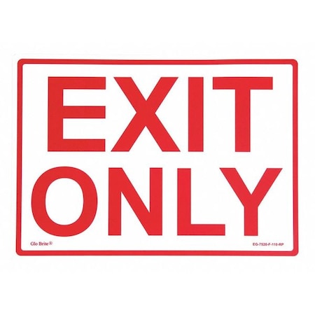 Exit Only, Red On PL, 14
