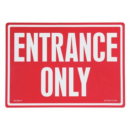 Entrance Only, Red w/PL, 14