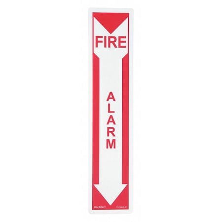 Fire Alarm Arrow, Red On PL, 4