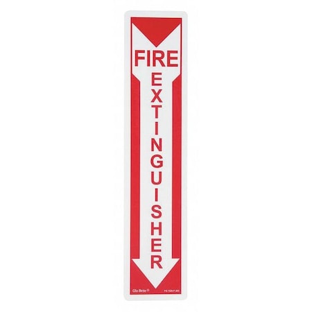 Fire Extinguisher Arrow, Red On PL, 4