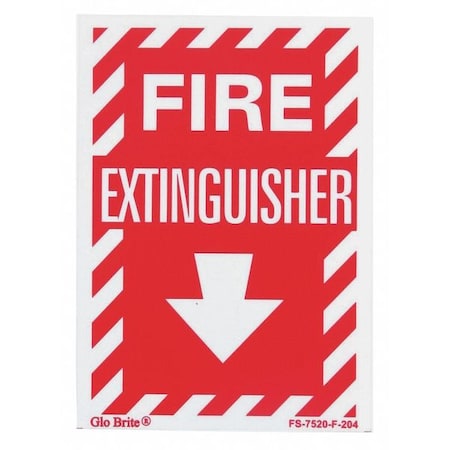 Fire Exit w/Arrow, Red/PL, 5